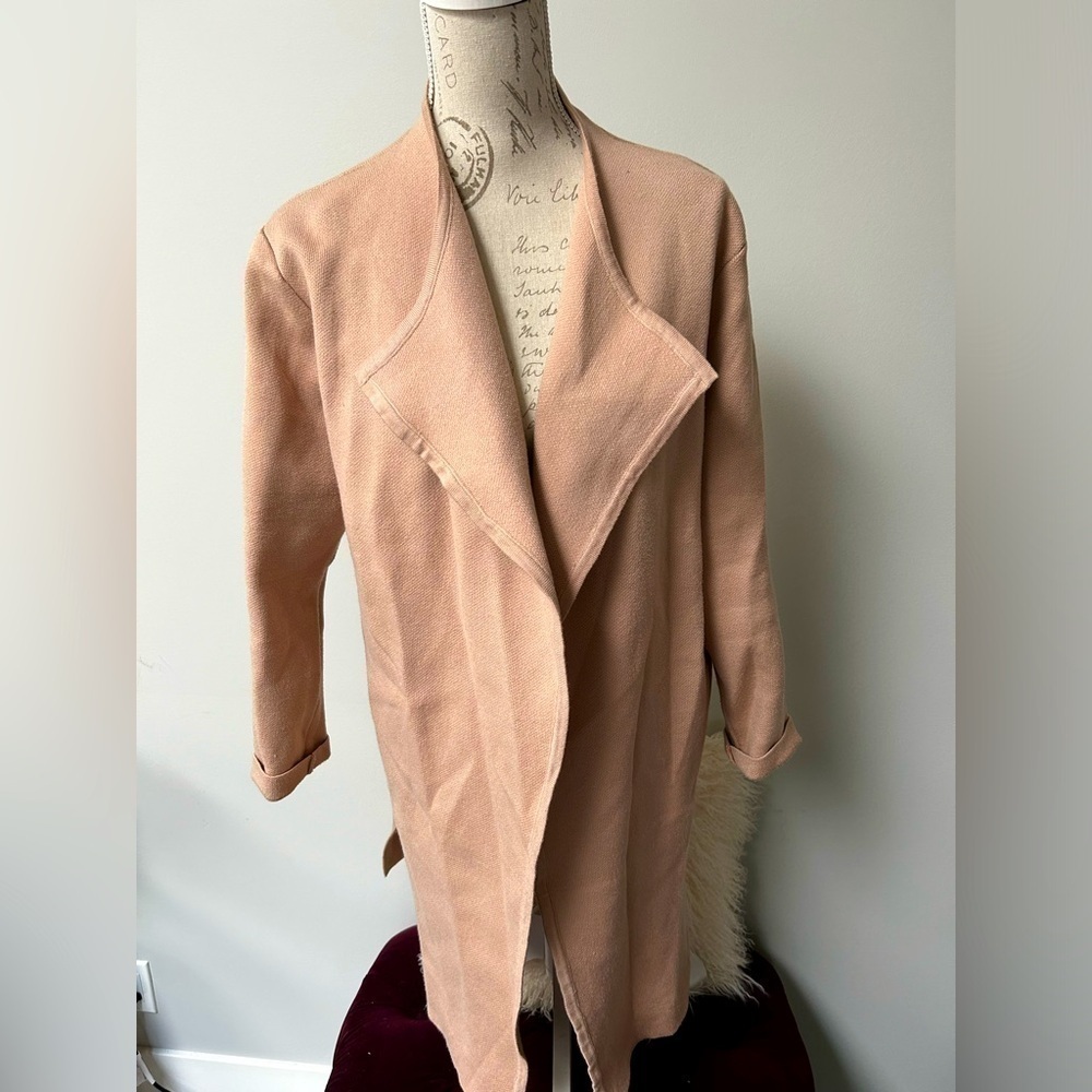 Beige sweater blazer